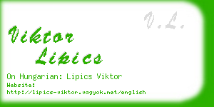 viktor lipics business card